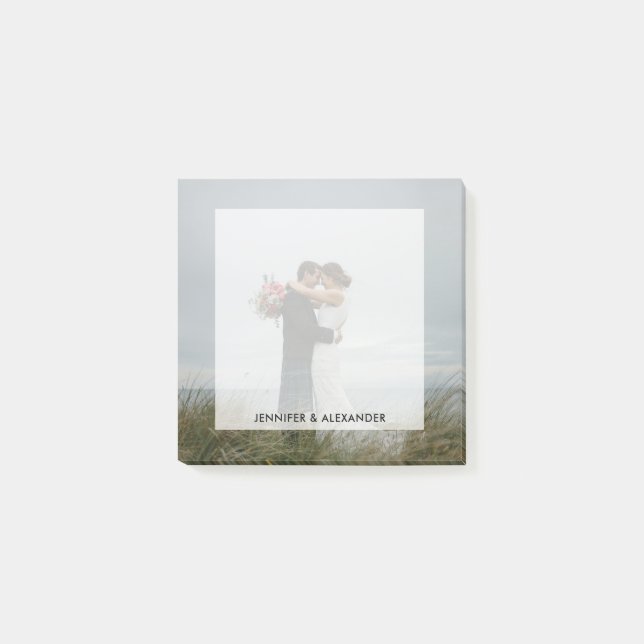 Bloco De Notas Crie sua foto de casamento de recém-casados casais (Frente)