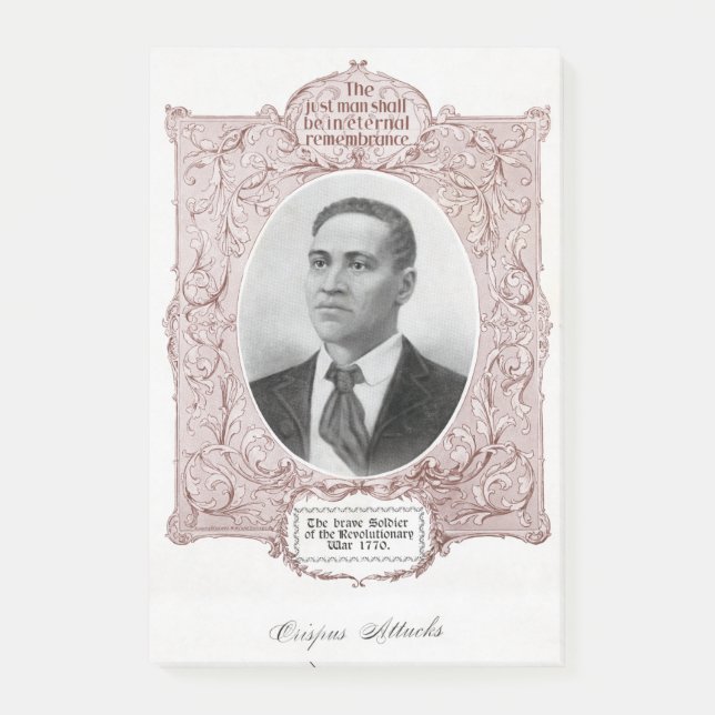 Bloco De Notas Crispus Attucks: mártir da Revolução Americana (Frente)