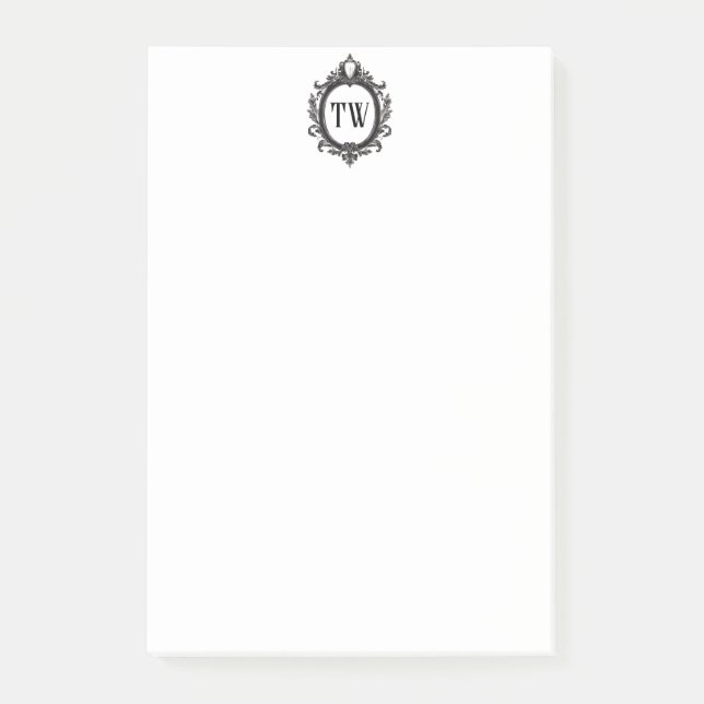 Bloco De Notas Crista com iniciais (Frente)