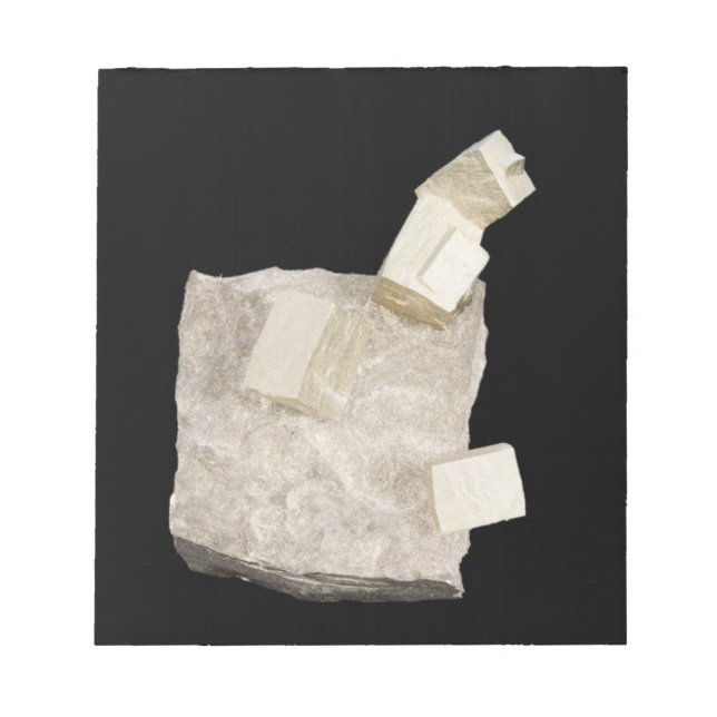 Bloco De Notas Cristais Pyrite em Shale (Frente)