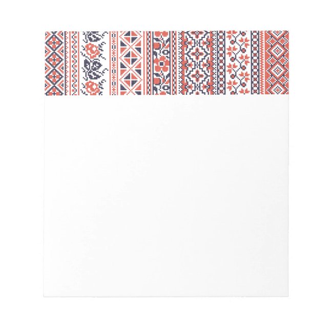 Bloco De Notas Cross-stitch design Patterns (Frente)