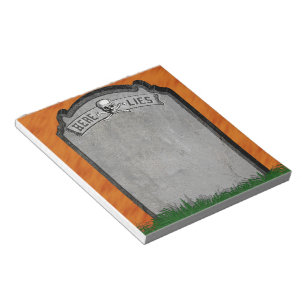 Bloco De Notas Crossbones graves do crânio da lápide do Dia das