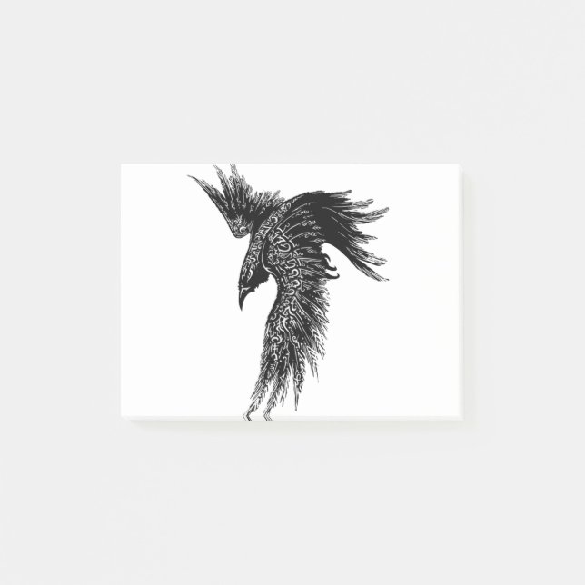 Bloco De Notas Crow Raven - Símbolo de Viking Norse (Frente)