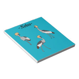 Bloco De Notas Crowned Cranes
