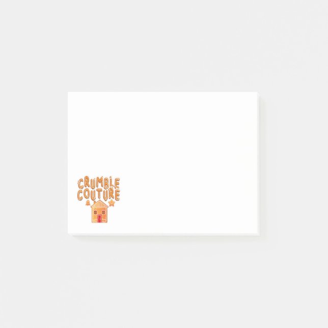 Bloco De Notas Crumble Couture Bisco de Gengibre – Design de Bisc (Frente)