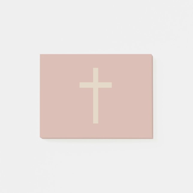 Bloco De Notas Cruz Cristã Básica Proporção Áurea Castanho Enferr (Frente)