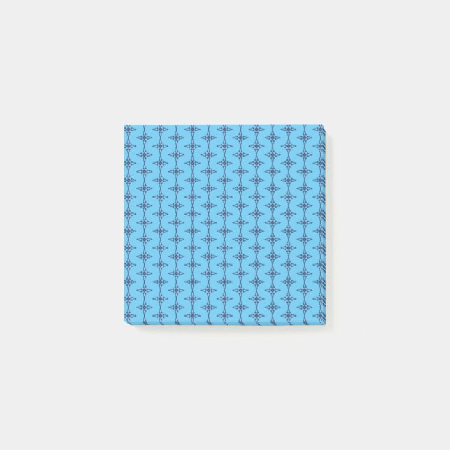 Bloco De Notas Cruz Cristã em Arte Azul Celestial (Frente)