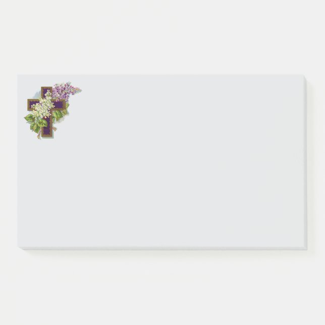 Bloco De Notas Cruz Roxa E Flores (Frente)