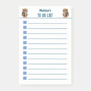 Bloco De Notas Cubo Tiger Joyful com mochila e bebendo