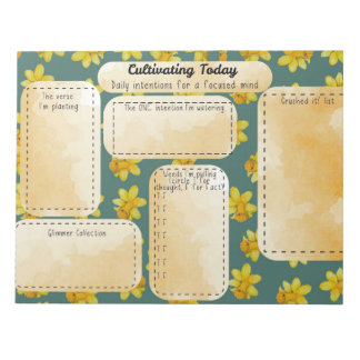 Bloco De Notas Cultivating Today Desk – Daily Intention Daffodil