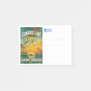 BLOCO DE NOTAS CUNARD OCEAN LINER EUROPE AMÉRICA