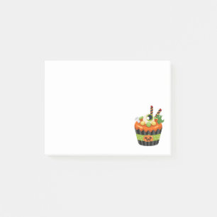 Bloco De Notas Cupcake de Halloween bonito e assustador com uma b