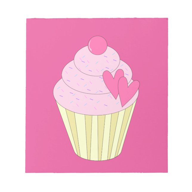 Bloco De Notas cupcake decorado ilusima (Frente)