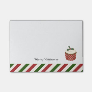 Bloco De Notas Cupcake do Natal vermelho e verde