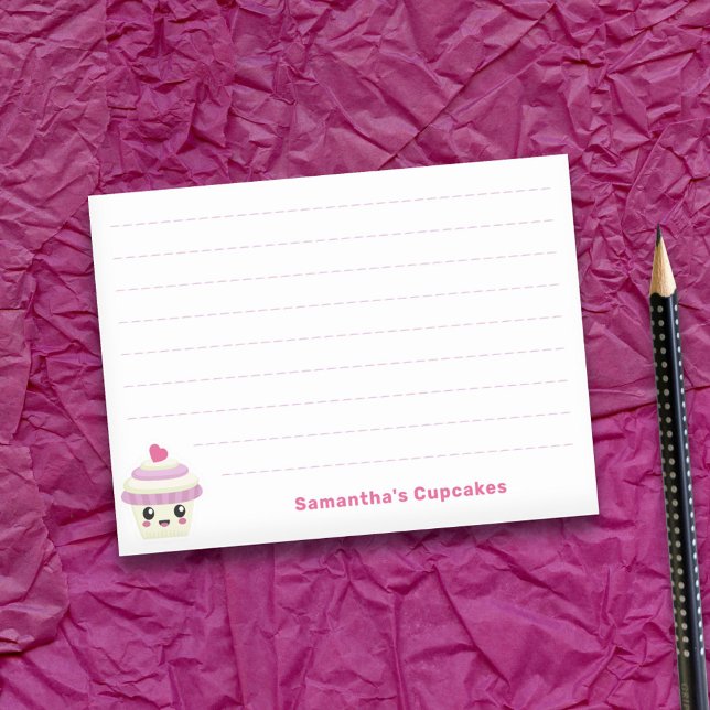 Bloco De Notas Cupcake Kawaii (Cupcake Kawaii Post-it Notes)
