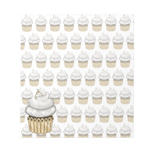 Bloco De Notas Cupcake Noivado doce (Frente)