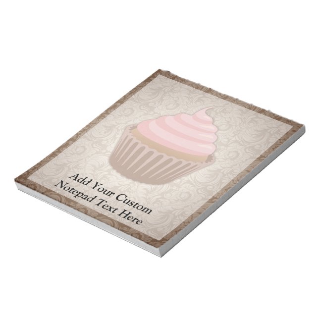 Bloco De Notas Cupcake rosa/castanho (Invertido)