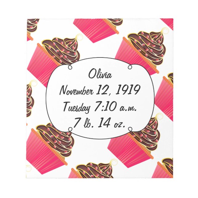 Bloco De Notas Cupcakes (Frente)