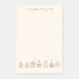 Bloco De Notas Cupcakes e Nome