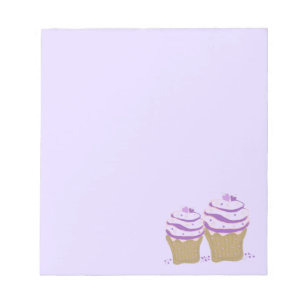 Bloco De Notas Cupcakes roxos do redemoinho