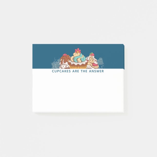 Bloco De Notas Cupcakes são a resposta Engraçada (Frente)