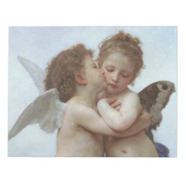 Bloco De Notas Cupid and Psyche as children - William Bouguereau