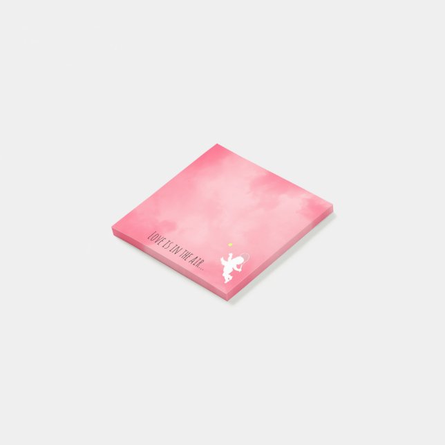 Bloco De Notas Cupido Rosa Com Tênis Racket Amor (Inclinado)