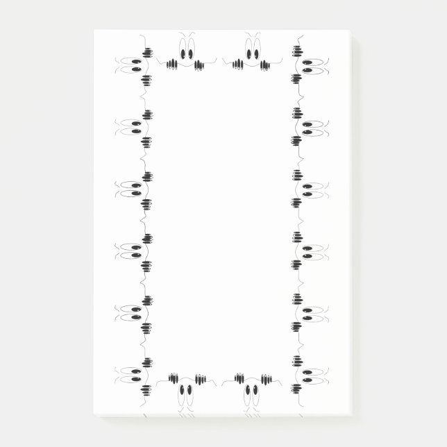 Bloco De Notas Curiosidade Olhos Felizes Sorria Engraçado (Frente)