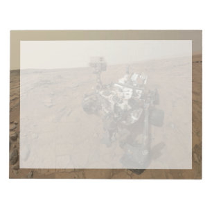 Bloco De Notas Curiosidade Rover Na Superfície De Marte.