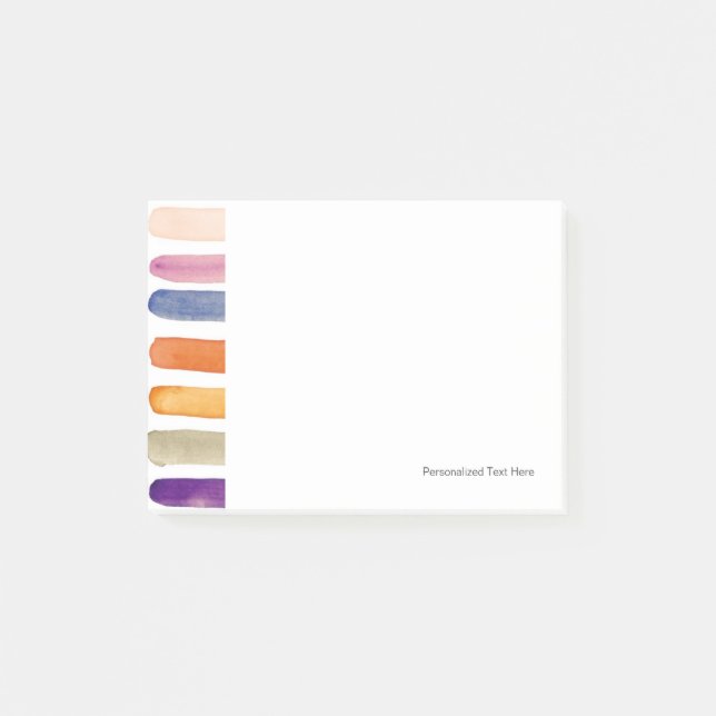 Bloco De Notas Cursos pintados mão da escova da aguarela, (Frente)