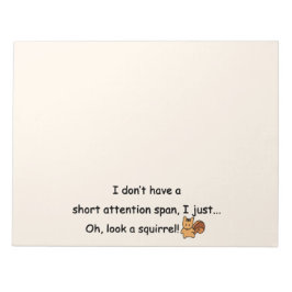 Bloco De Notas Curta Atenção Esquadrão Span Engraçado