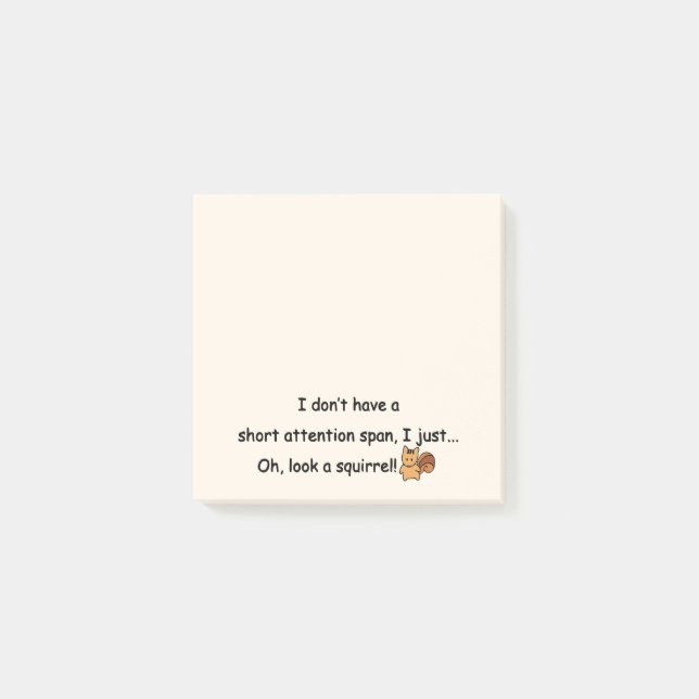 Bloco De Notas Curto Atenção Esquadrão de Mancha Humorístico (Frente)