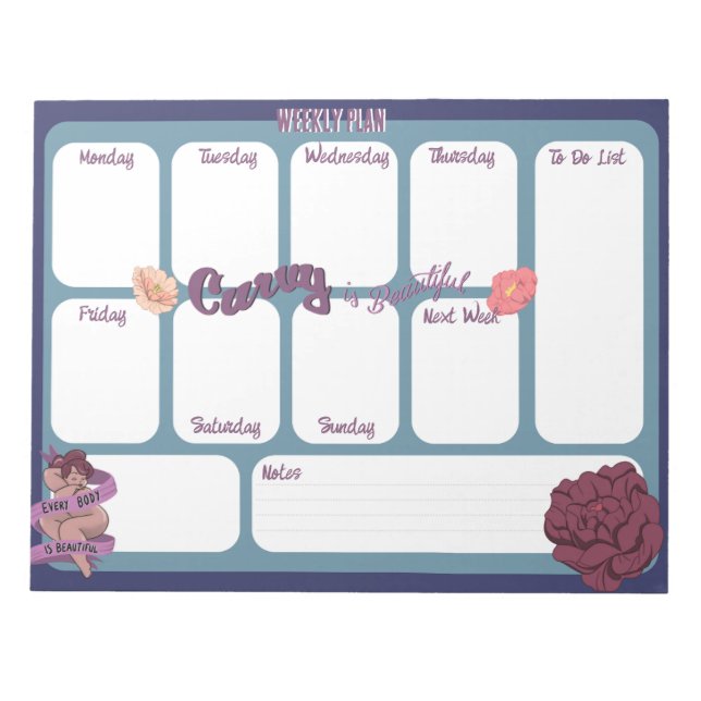 Bloco De Notas Curvey é lindo (Frente)