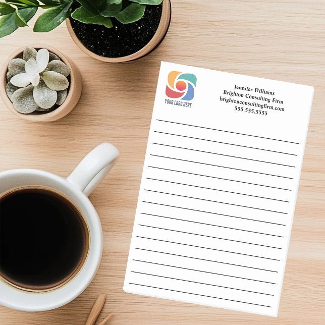 Bloco De Notas Custom Add Your Business Logo Lined Company (Criador carregado)