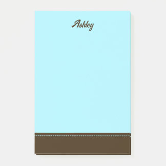 Bloco De Notas Custom blue brown personalized preppy stylish chic