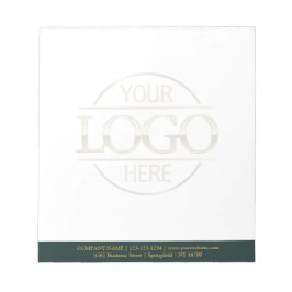 Bloco De Notas Custom Business Logo Faded Backdrop Modern Simple