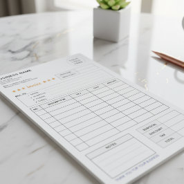 Bloco De Notas Custom Business Logo & Invoice Order Form Pad