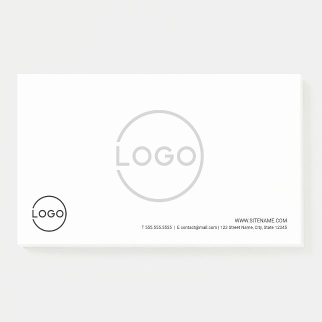 Bloco De Notas Custom Business Logo with Custom Text (Frente)