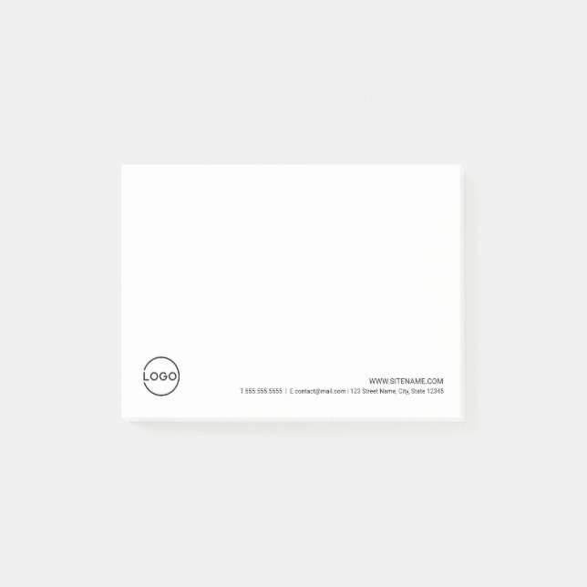 Bloco De Notas Custom Business Logo with Custom Text (Frente)