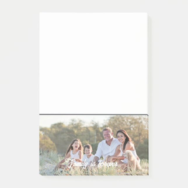 Bloco De Notas Custom family photo add photo stylish personalized (Frente)