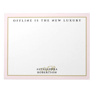 Bloco De Notas Custom Funny Inspirational Pastel,Pink White Gold 