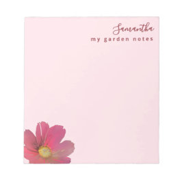 Bloco De Notas Custom Garden Notes Pastel Pink Watercolor Flower