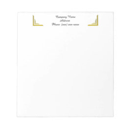 Bloco De Notas Custom Gold Corner Business Notepad