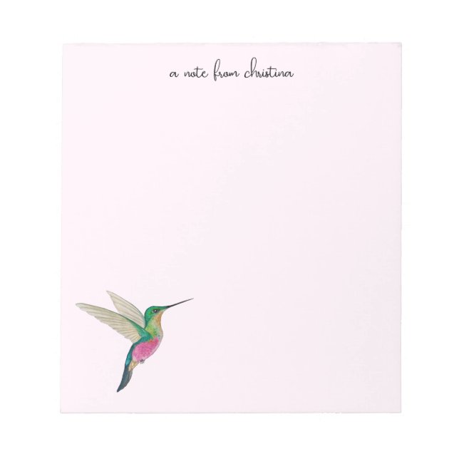 Bloco De Notas Custom Hummingbird Notepad (Frente)