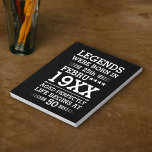 Bloco De Notas Custom Legends Were Born in Date Month Year Age<br><div class="desc">Custom legends were born in date month year age design can be a great design to show your date of birth and your age to everyone. As well as it could be a great gift for any birthday people and it can be awesome gift for your friend and family member...</div>