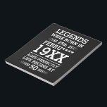 Bloco De Notas Custom Legends Were Born in Date Month Year Age<br><div class="desc">Custom legends were born in date month year age design can be a great design to show your date of birth and your age to everyone. As well as it could be a great gift for any birthday people and it can be awesome gift for your friend and family member...</div>