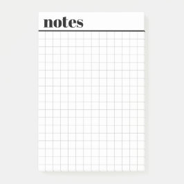 Bloco De Notas Custom Mini Graph Paper Sticky Notes, 4" x 6"