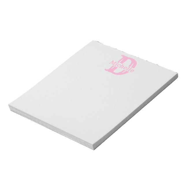 Bloco De Notas Custom Monogram Notepad - Create Your Own Sticky (Invertido)