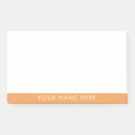 Bloco De Notas Custom Name Classic Orange Sticky Notes Design