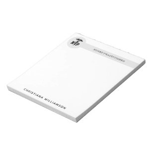 Bloco De Notas Custom NP Nurse Practitioner Graduation Caduceus
